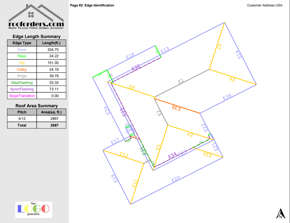 Roof Report Wall Id page